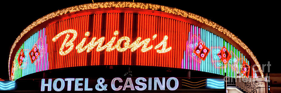 Binions Casino Parking Garage Neon Lights 3 to 1 Ratio Photograph by Aloha Art