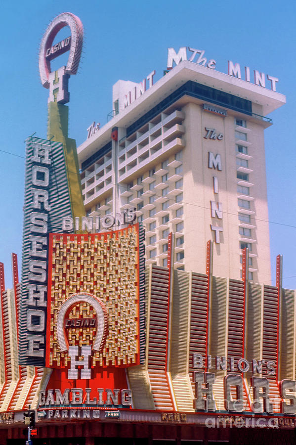 Las Vegas Photograph - Binions Horseshoe Casino Vintage Photo by Aloha Art