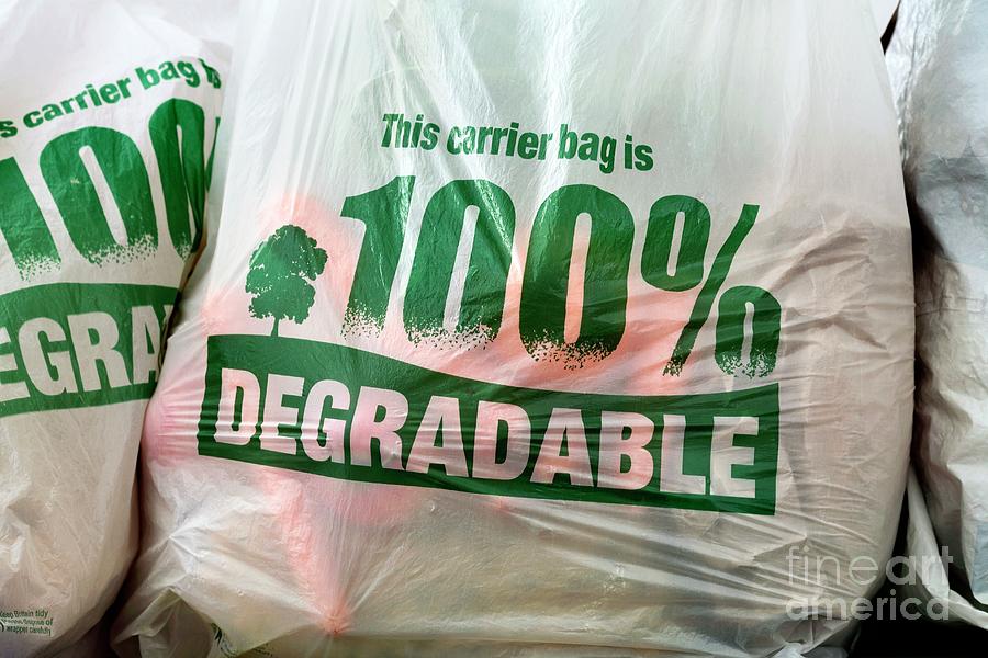 Biodegradable Plastic Bag Photograph by Martin Bond/science Photo Library