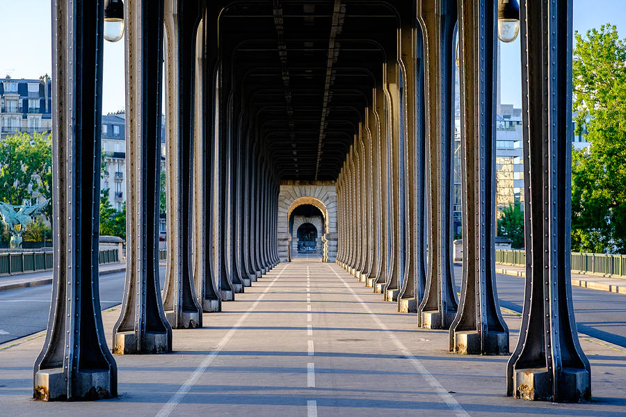 Inception Photograph - Bir Hakeim Bridge Perspective Paris by Kevin Nirsimloo