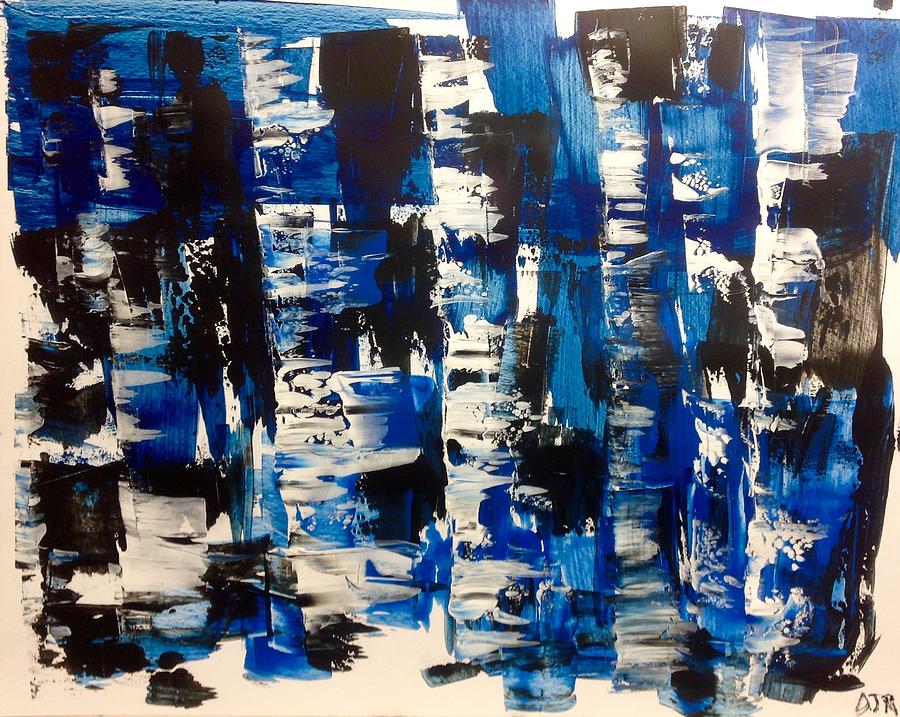 Birch Blues  Painting by Desmond Raymond