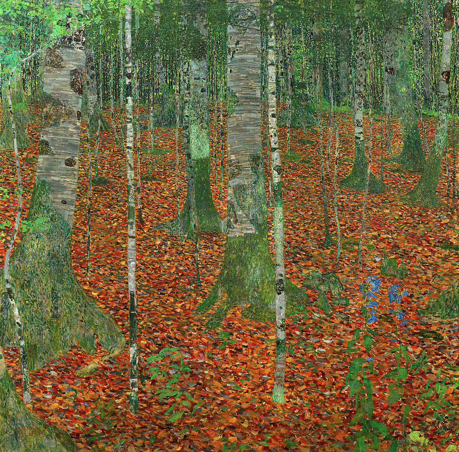 Gustav Klimt Painting - Birch Forest, 1903 by Gustav Klimt