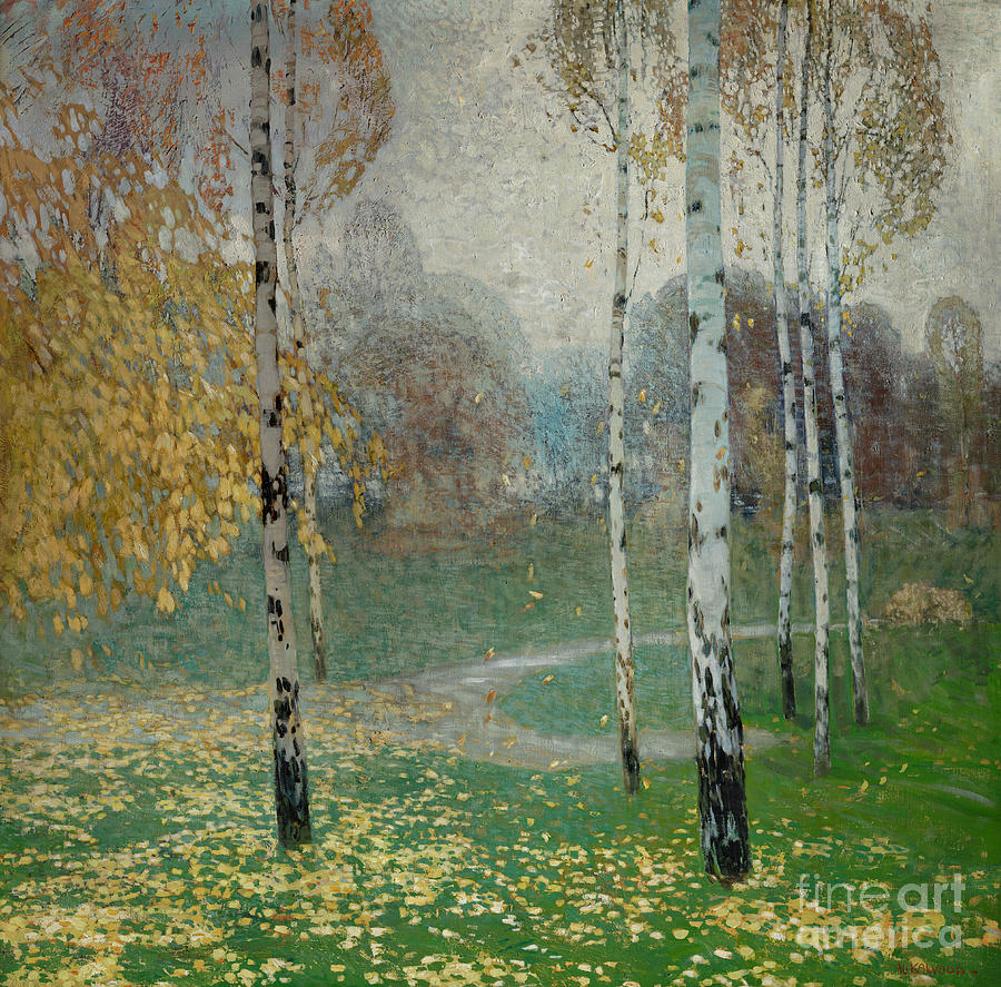 Fall Painting - Birch Trees, 1904 by Alois Kalvoda