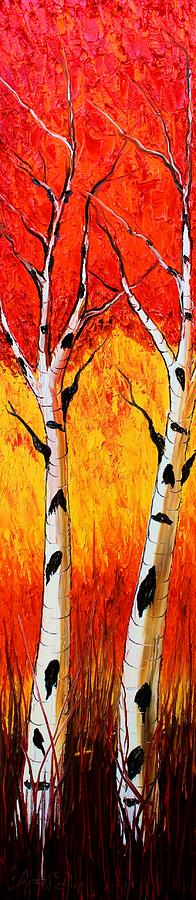 Birch Trees Of Autumn #22 Painting by James Dunbar