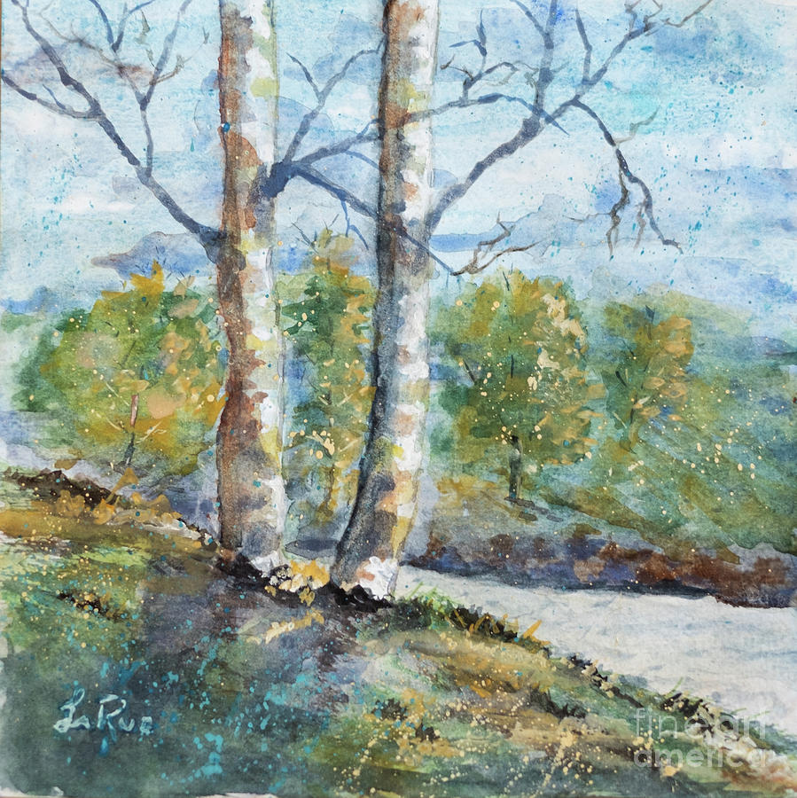 Birches Painting by Betty LaRue