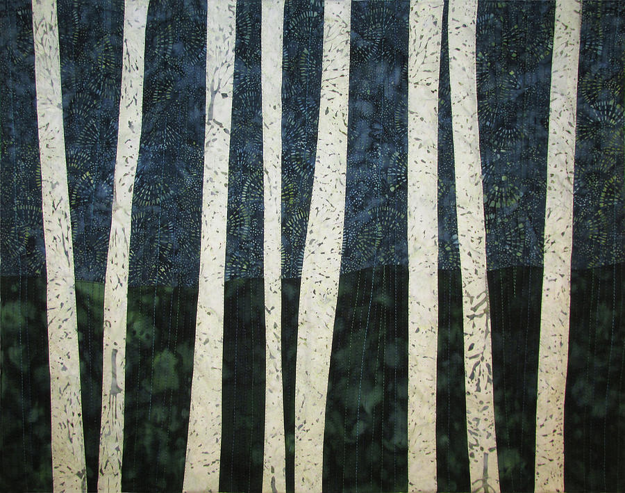 Birches Tapestry - Textile by Pam Geisel