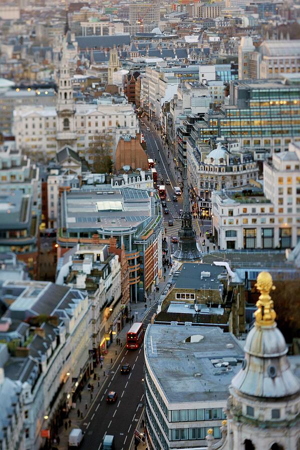 Bird Eye View Of City Of London At Dusk Photograph by Vladimir Zakharov