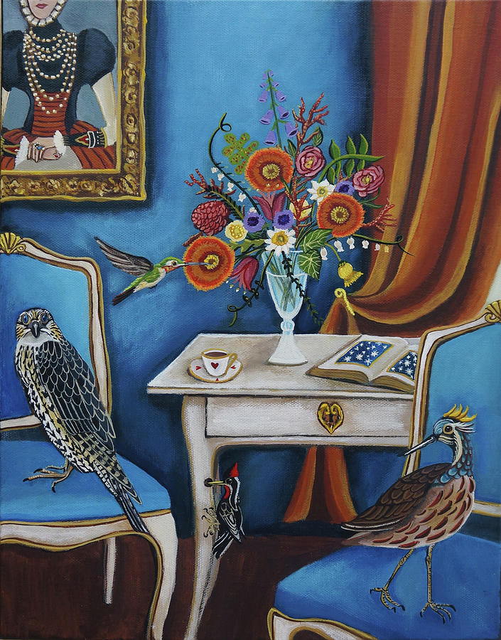 Hawk Painting - Bird House by Catherine A Nolin
