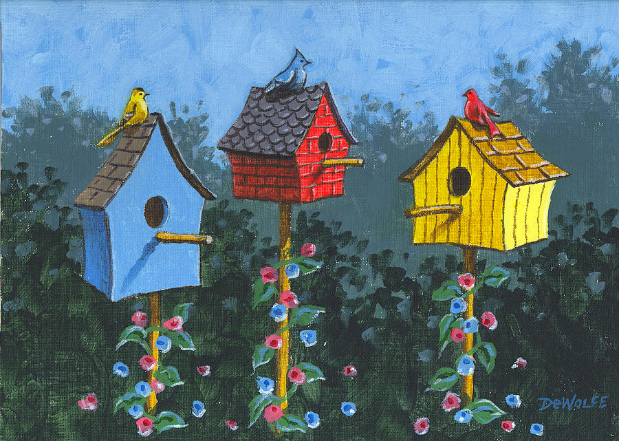 Bird House Lane Sketch Painting