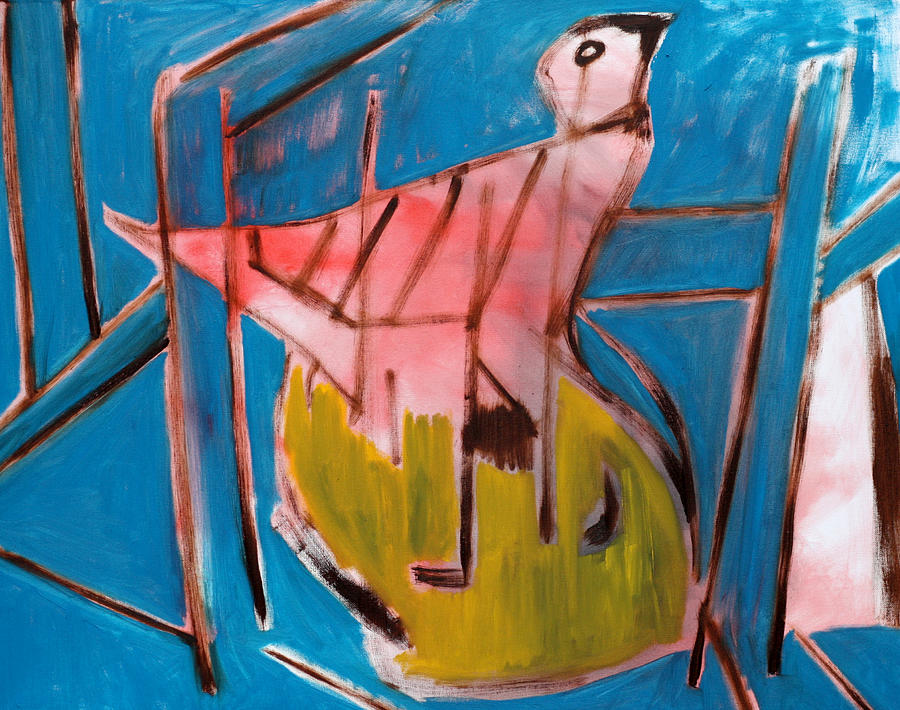 Bird nest in a greenhouse Painting by Edgeworth Johnstone
