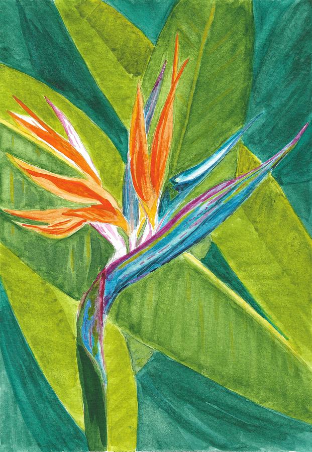 Bird of Paradise Painting by Penelope Senyak