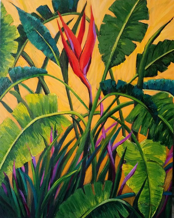 Bird of Paradise Painting by Rosie Sherman