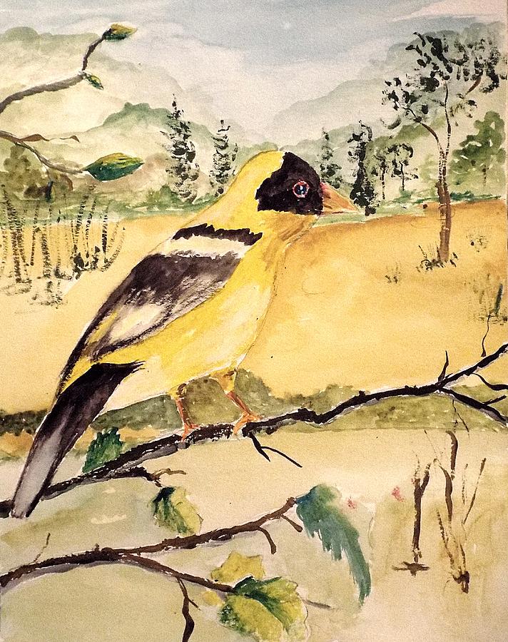 Bird on a Bush Painting by Charles Ray