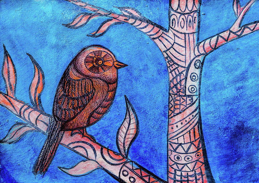 Bird On A Tree Painting