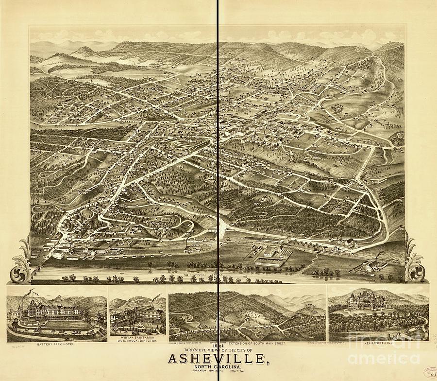 Birds-Eye View of the City of Asheville Photograph by Flavia Westerwelle Birds-Eye View of the City of Asheville Photograph by Flavia Westerwelle