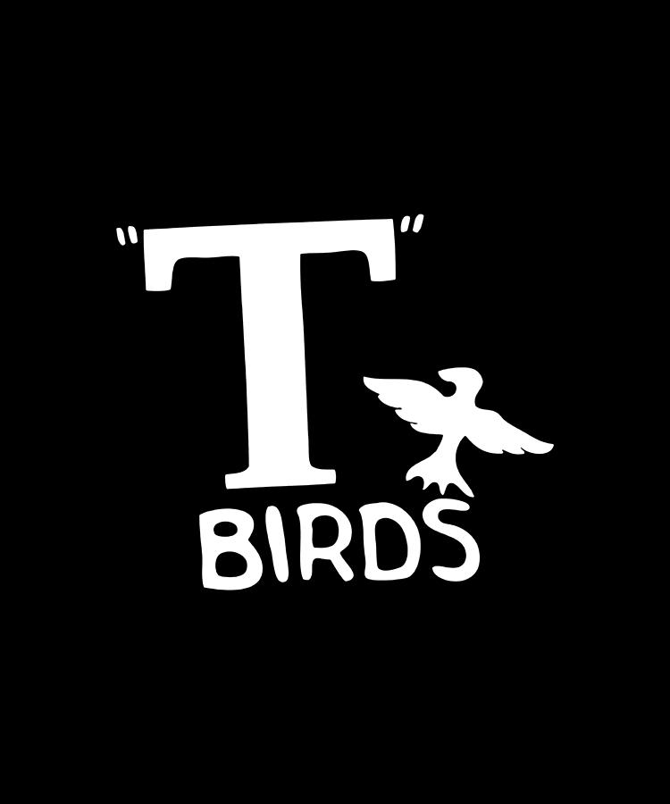 Vintage Digital Art - Birds Grease Black Jacket John Travolta Transfer Stag Night Mens bachelor party tattoo by Harrison Horniman