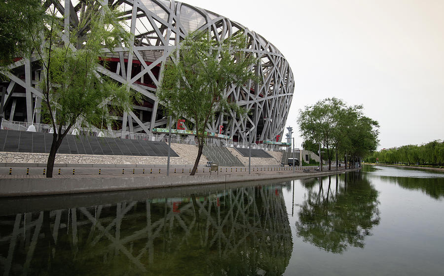 Birds Nest Olympic Stadium in Beijing Photograph by Michalakis Ppalis