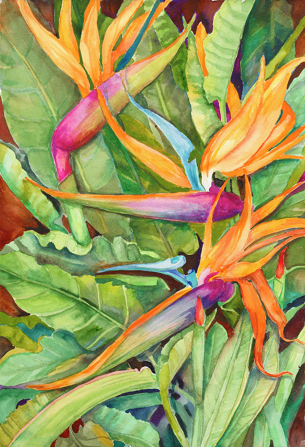 Flowers Painting - Birds Of Paradise by Joanne Porter