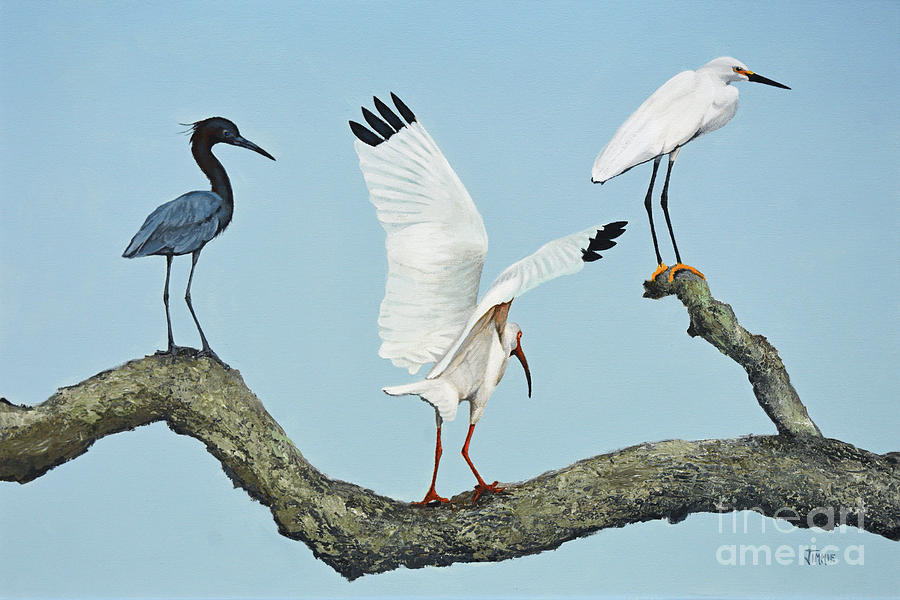 Birds Out on a Limb Painting by Jimmie Bartlett