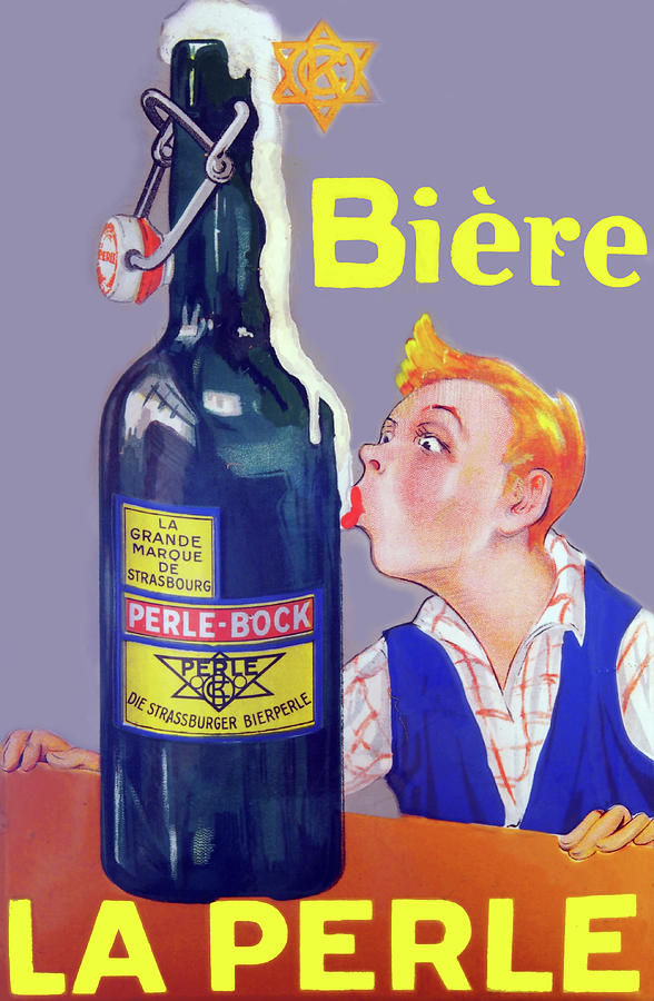 Beer Painting - Bire La Perle by Unknown