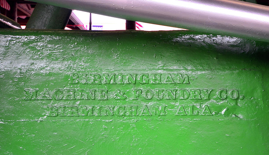 Birmingham Machine and Foundry Co name plate Photograph by David Lee Thompson