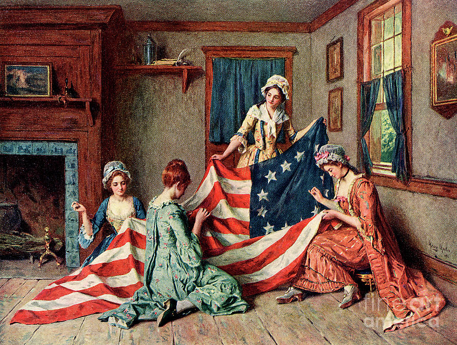 Birth of the flag Painting by Henry Mosler