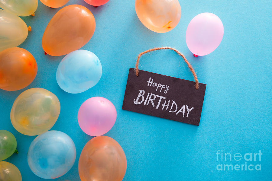 Birthday concept with baloons Photograph by Mythja Photography | Fine ...