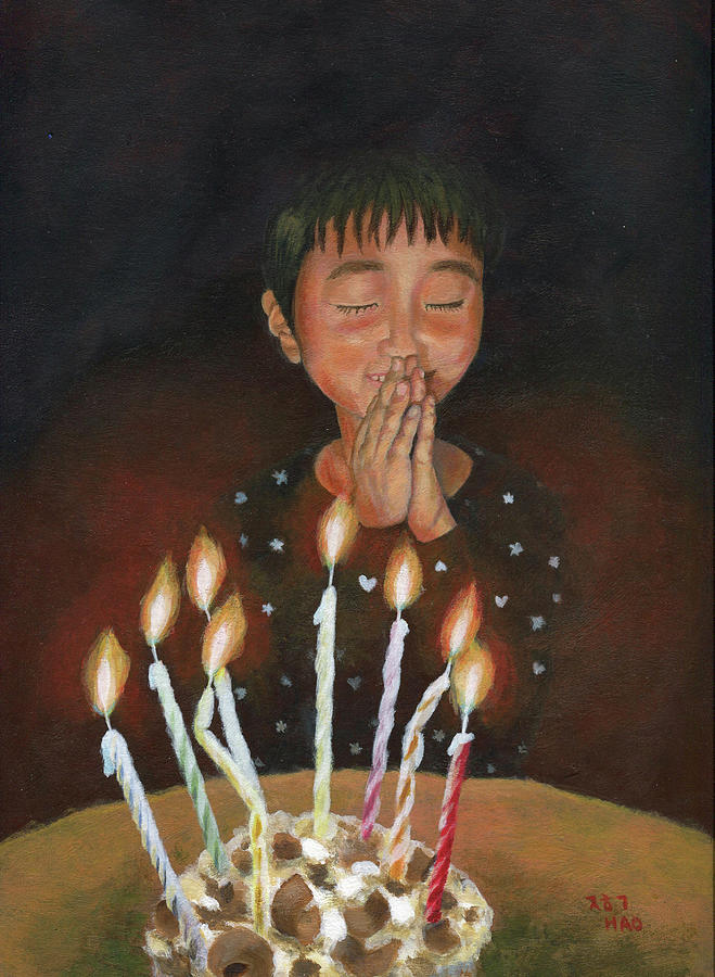 Birthday Wish Painting by Helian Cornwell