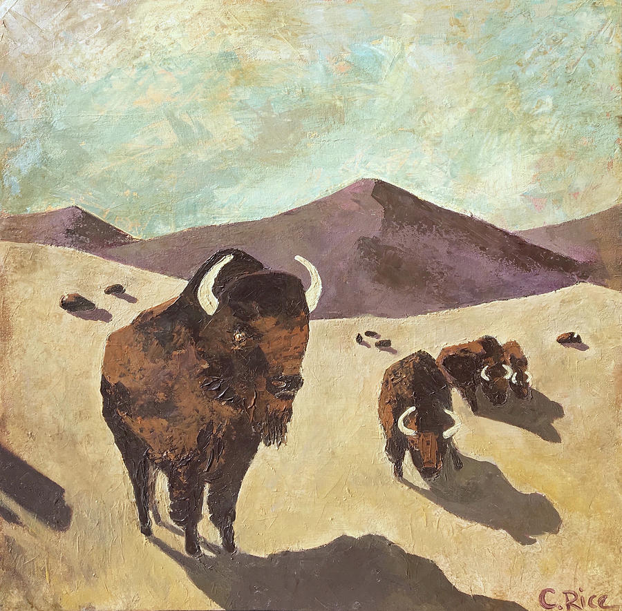 Bison Woodstock Set Painting by Chris Rice | Fine Art America