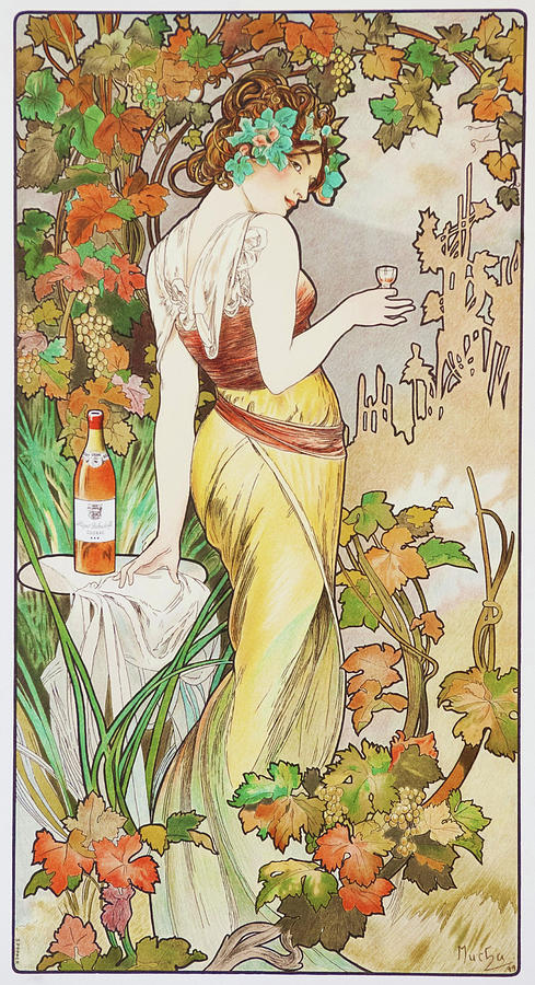 Bisquit Cognac - Digital Remastered Edition Painting by Alphonse Mucha