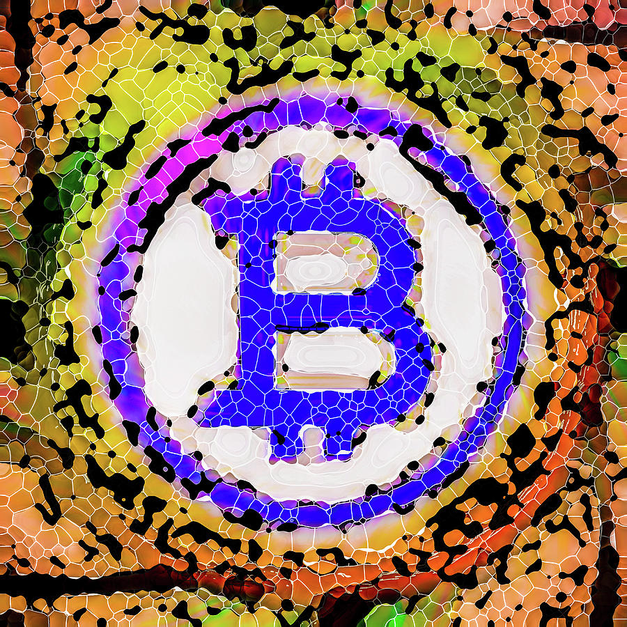 Bitcoin Gold Painting by Jeelan Clark