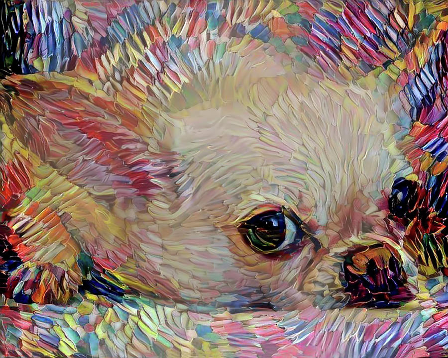 Bitsy the Chihuahua Mixed Media by Peggy Collins