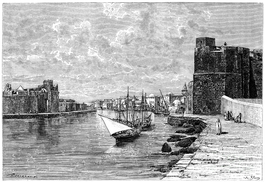 Bizerta, Viewed From The Kasbah, C1890 Drawing by Print Collector