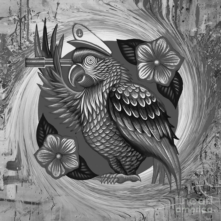 Bk Parrot art  Painting by Gull G