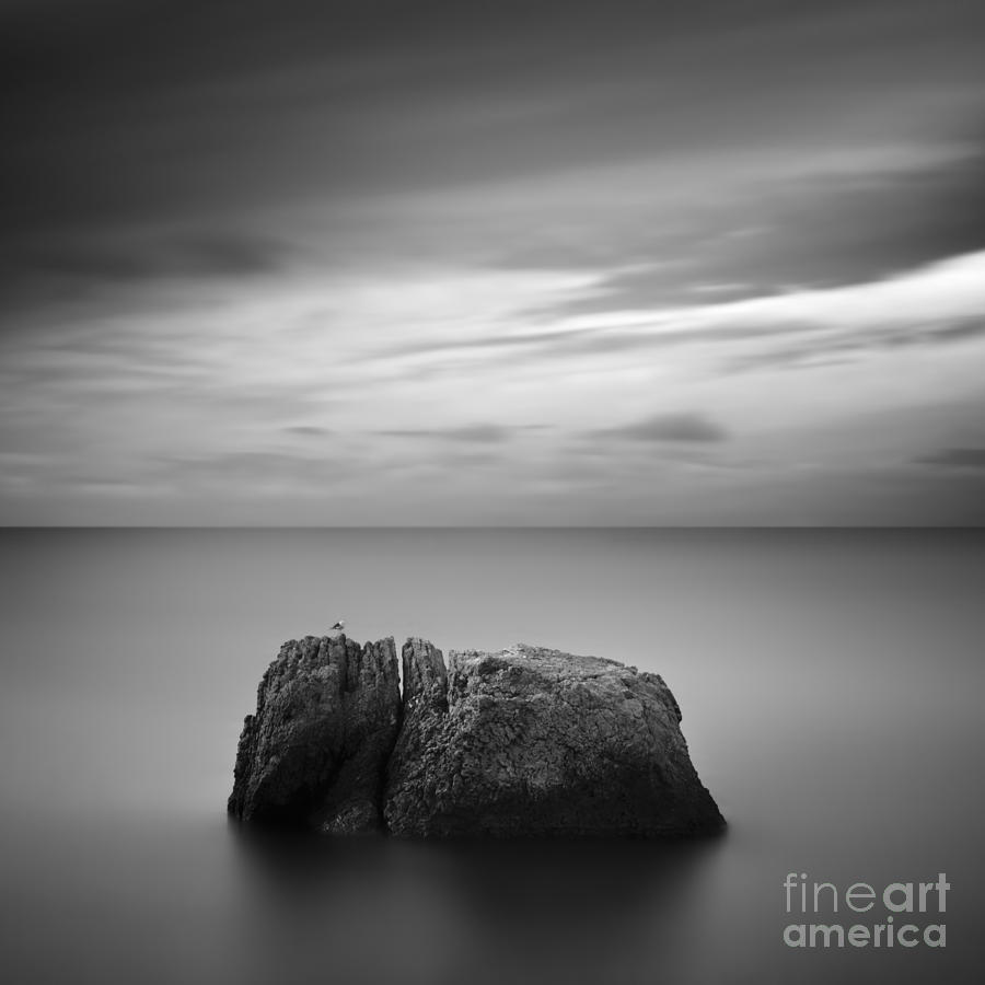 Atmosphere Photograph - Black & White Rocky Seascape Scene by Yury Bird Atmosphere Photograph - Black & White Rocky Seascape Scene by Yury Bird