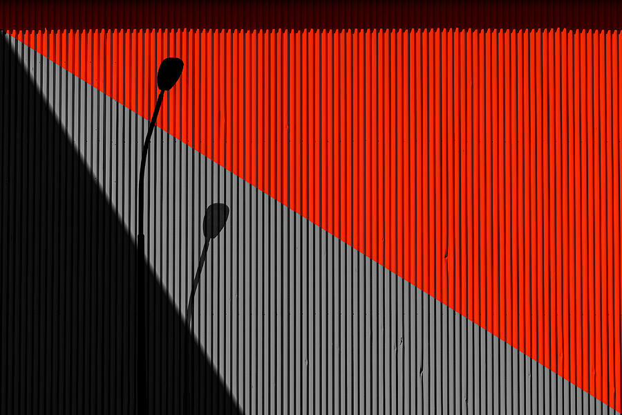 Architecture Photograph - Black And Red by Inge Schuster
