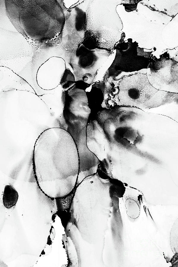 Black And White Painting - Black and White Abstract by PrintsProject
