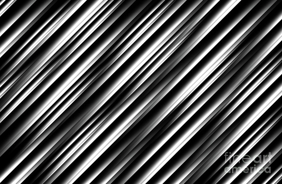 Black and White Abstract Waves Digital Photograph by Sandra Js