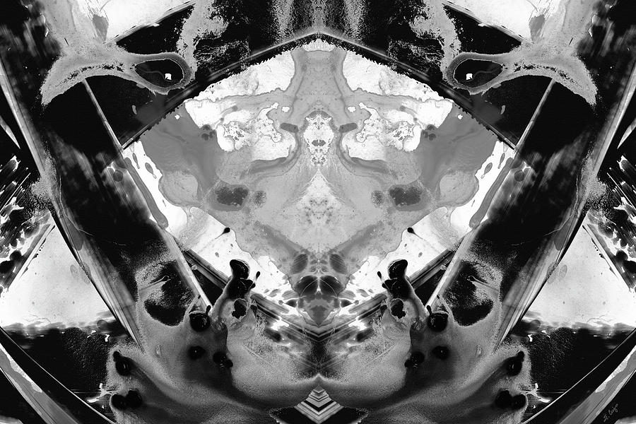 Black and White Art - Black Formations 3 - Sharon Cummings  Painting by Sharon Cummings