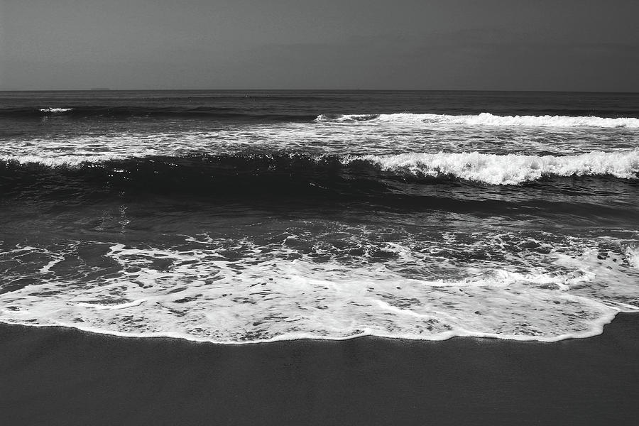 Black and White Beach 1- Art by Linda Woods Photograph by Linda Woods