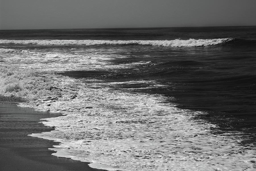 Black and White Beach 2- Art by Linda Woods Photograph by Linda Woods