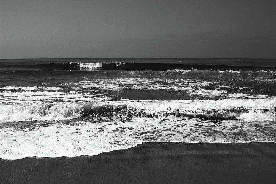 Black And White Photograph - Black and White Beach 4- Art by Linda Woods by Linda Woods
