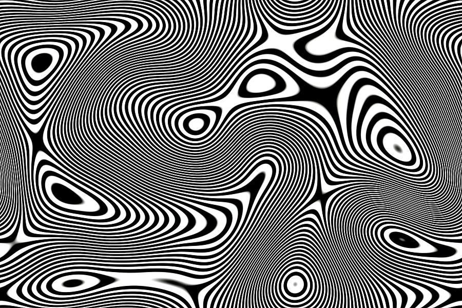 Black and White Chaos Digital Art by Don Northup