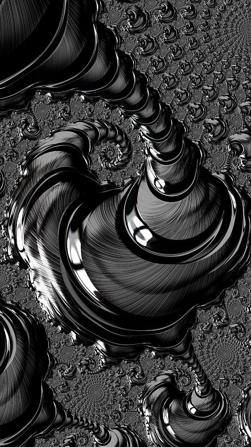 Black and White Fractal Swirls Photograph by Doris Aguirre