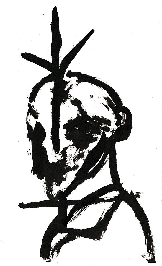 Black and White Ink Sketch 1 Drawing by Edgeworth Johnstone