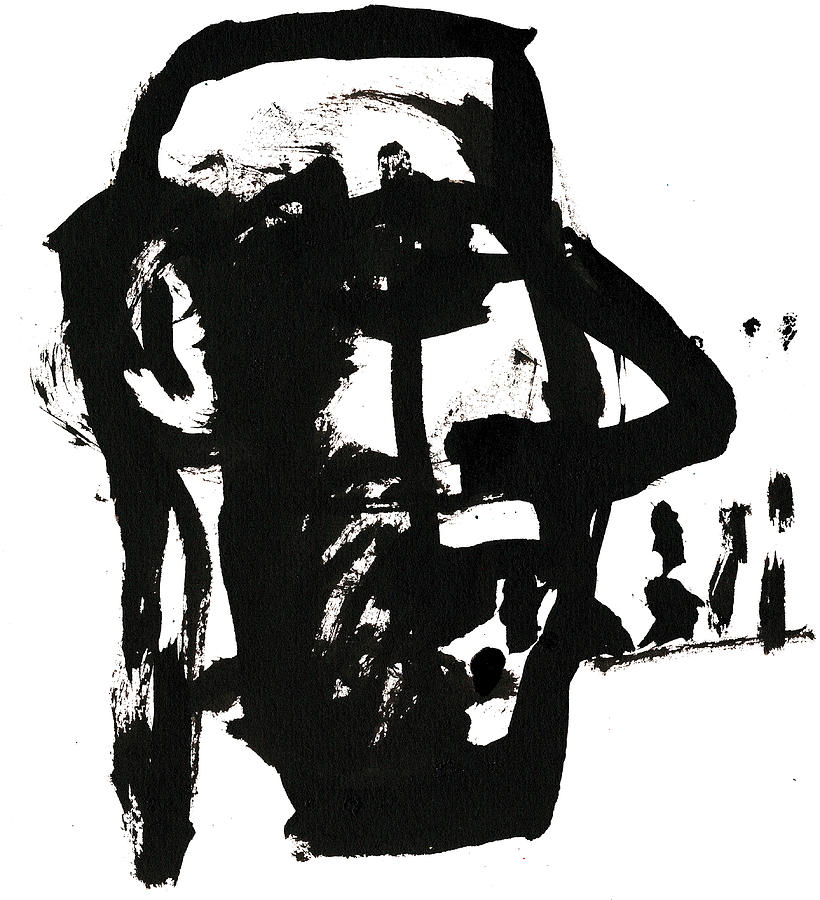 Black and White Ink Sketch 10 Drawing by Edgeworth Johnstone
