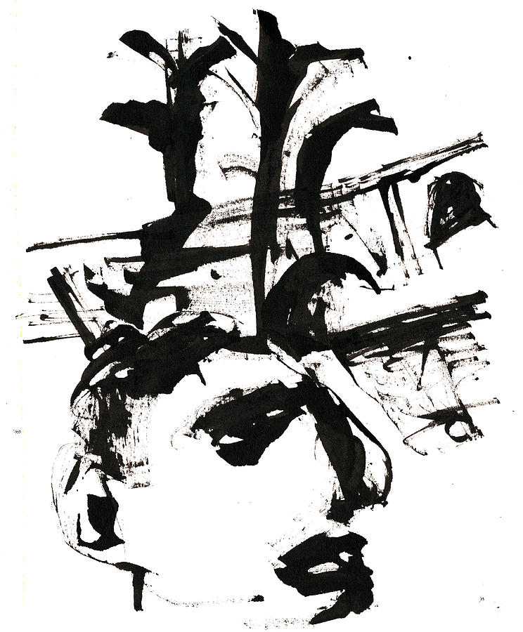 Black and White Ink Sketch 11 Drawing by Edgeworth Johnstone