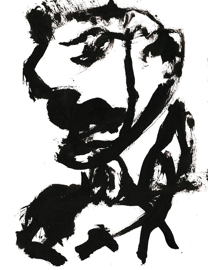 Black and White Ink Sketch 8 Drawing by Edgeworth Johnstone