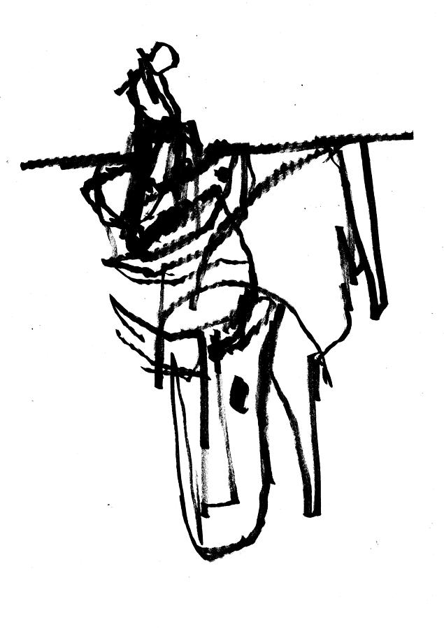 Black and White Ink Sketch This 1 Drawing by Edgeworth Johnstone