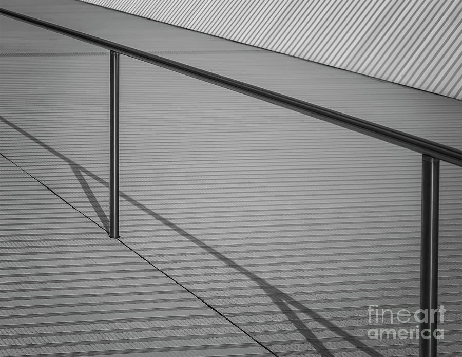 Black and white modern railing Photograph by Sophie McAulay